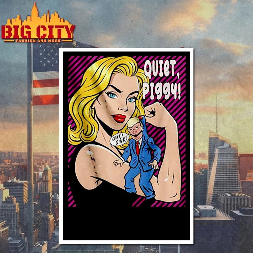 Strong Girl Quiet Piggy Quote Trump shirt