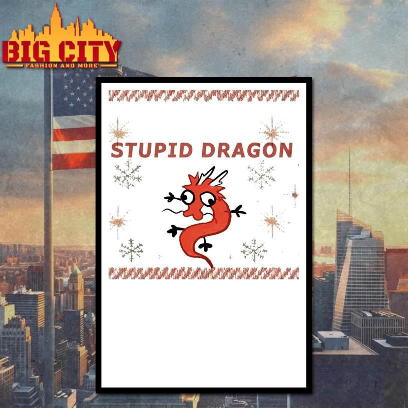 Stupid Dragon Christmas Ugly Shirt