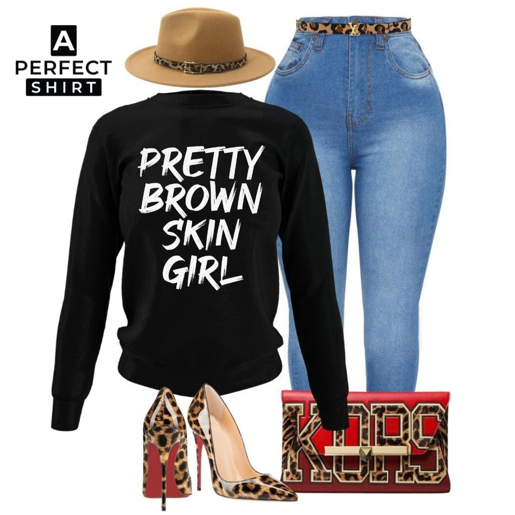 Pretty Brown Skin Girl Unisex Sweatshirt T-Shirts, Hoodie | CiraTrend.com (Image 4)