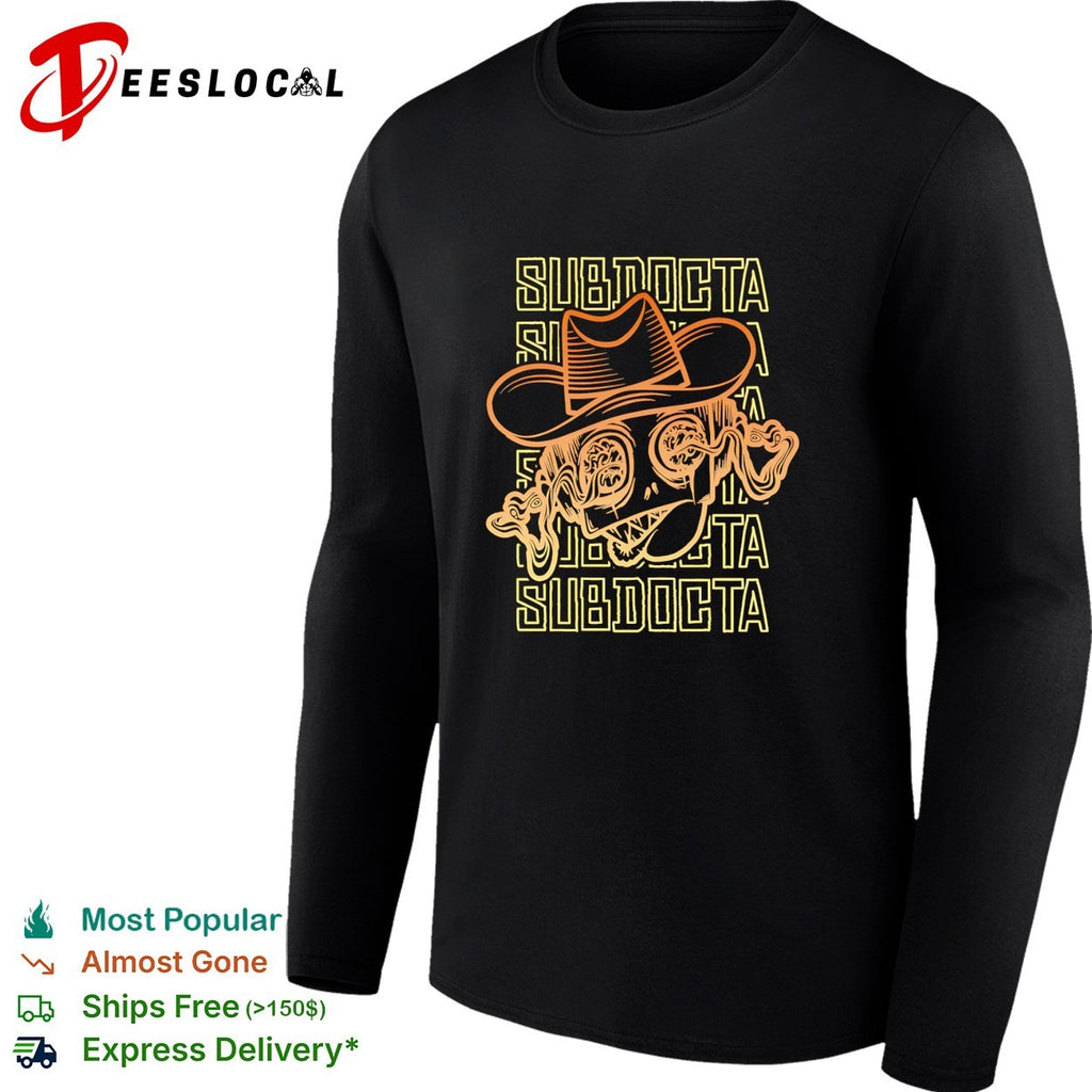 Subdocta cowboy hat head smoking shirt
