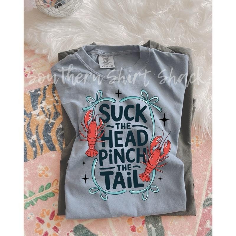Suck the head pinch the tail crawfish T shirt  | granite comfort colors t shirt Hoodie, Sweatshirt | CiraTrend.com