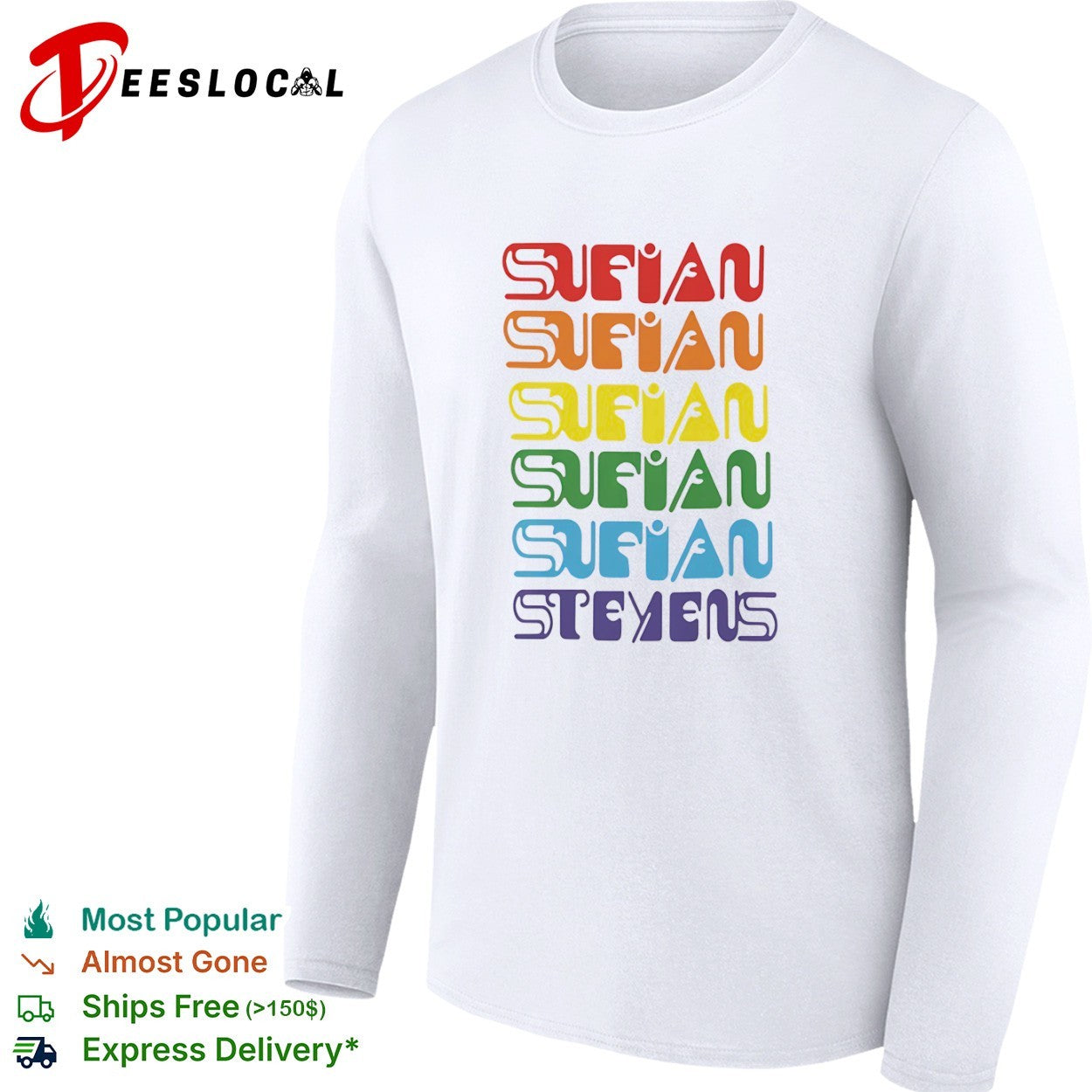 Sufian Stevens colorful retro shirt
