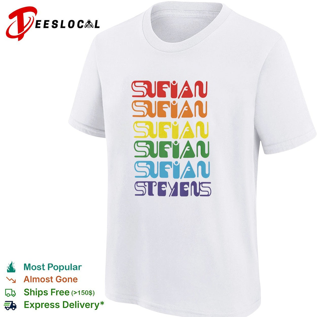 Sufian Stevens colorful retro shirt