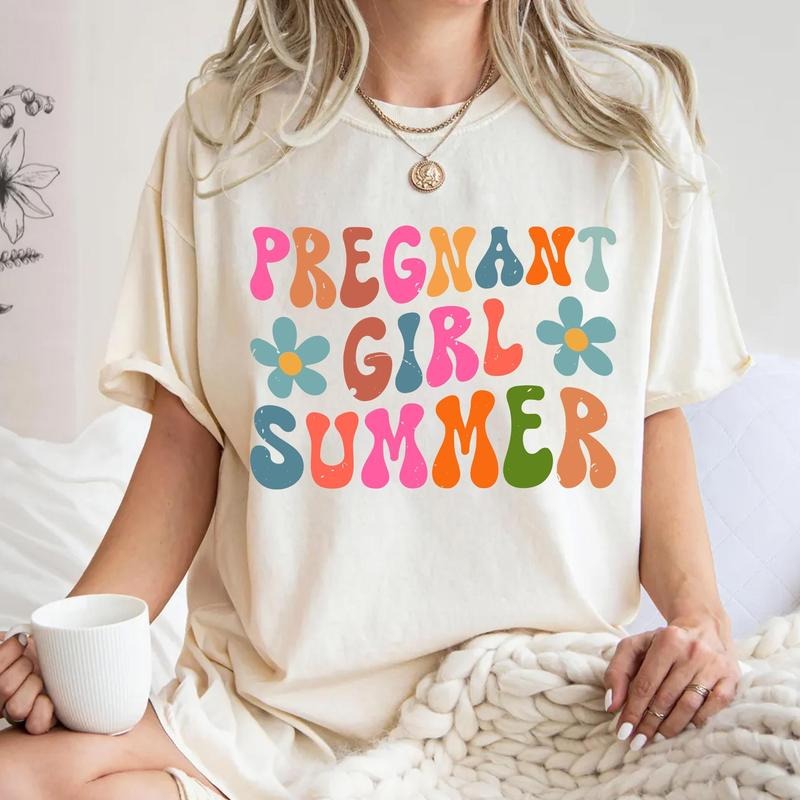 Summer Pregnancy Announcement Shirt Beach Baby Announcement Beach Gender Reveal t-shirt Beach Baby on Board Maternity tee...