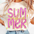 Summer Vibes tshirt, Coquette Summer sweatshirt, Retro Summer tshirt, Beach hoodie, Hello Summer tshirt Brushstroke,...