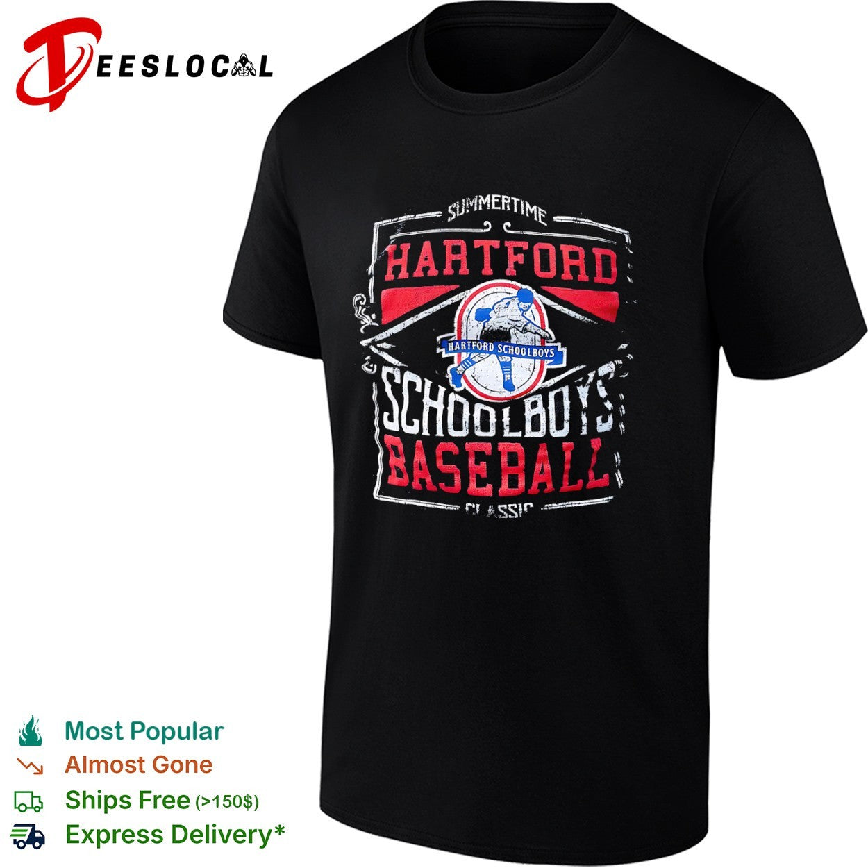 Summertime Hartford Schoolboys Baseball Classic Hartford Schoolboys logo team shirt