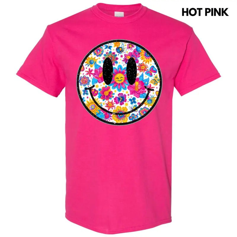 Sunny Butterfly Happy Face Gildan Short Sleeve T-Shirt 'NLB' Hoodie, Sweatshirt | CiraTrend.com