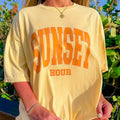 Sunset Hour Shirt, Comfort Cotton Womenswear Fabric Top Oversized Underwear Women Tshirt Hoodie, Sweatshirt | CiraTrend.com