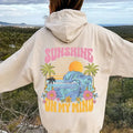 Sunshine on my mind Graphic Hoodie, Cotton Casual Oversized Hoodie, Sunset Hoodie, Beach Hoodie, Womens Sweatshirt...