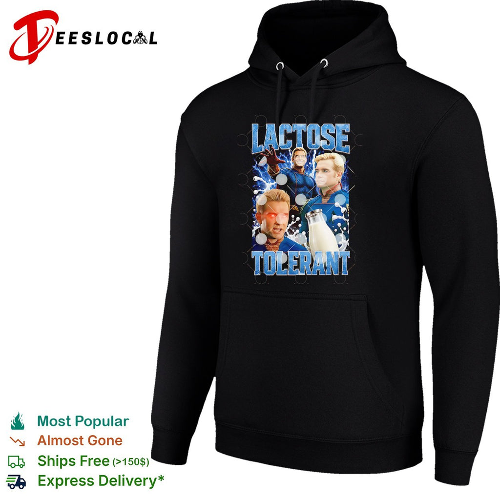 Superhero parody lactose tolerant milk shirt