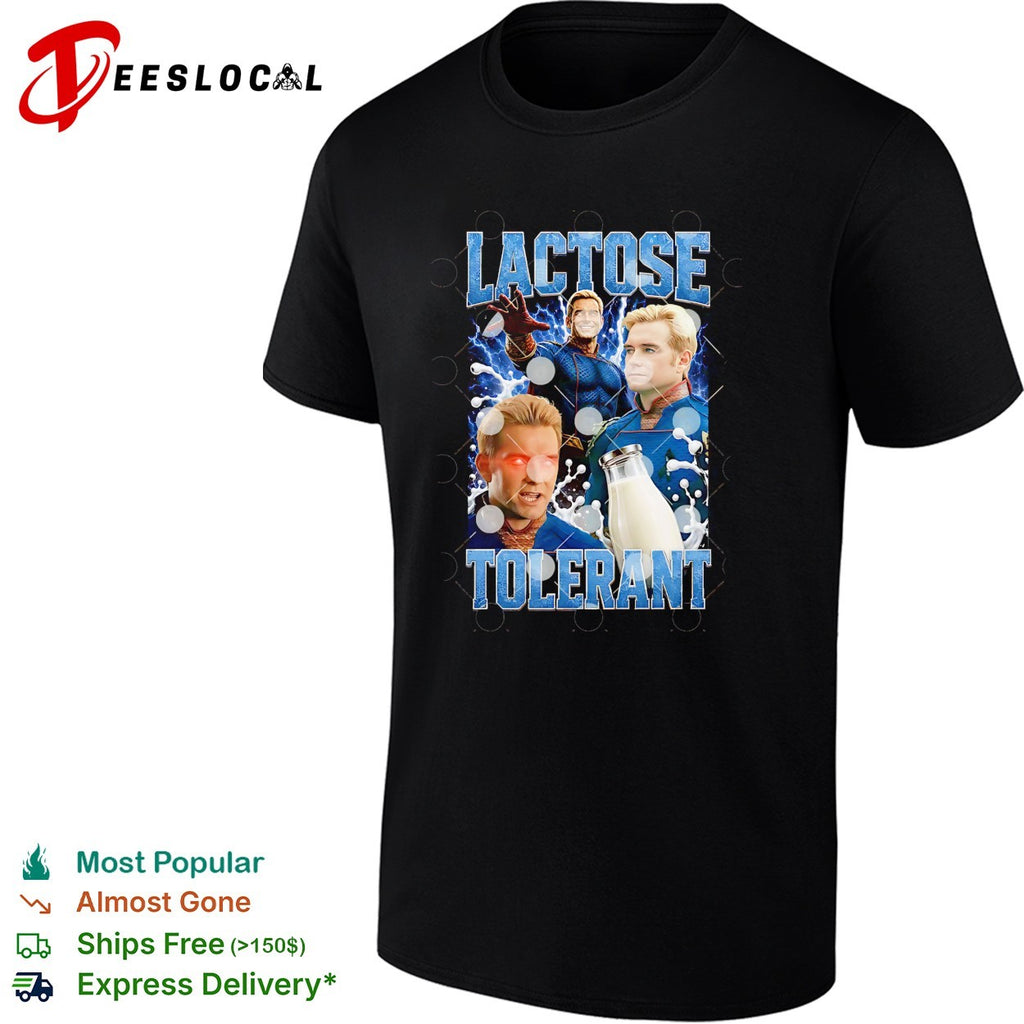 Superhero parody lactose tolerant milk shirt