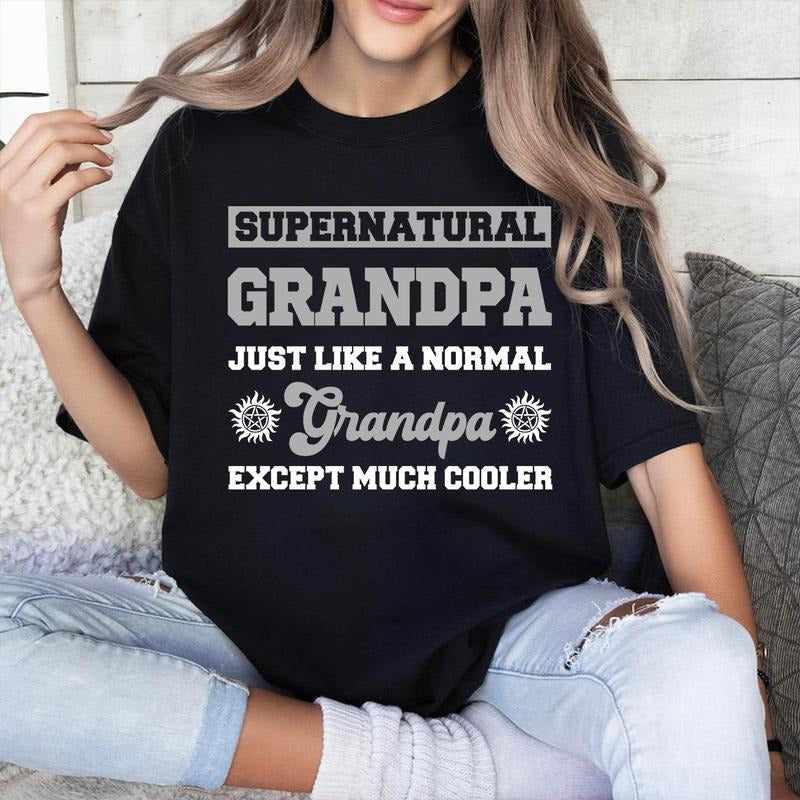 Supernatural Grandpa Shirt, Supernatural T Shirt, Fashion Cotton, Full Colors, Full Sizes, For Men, For Women Casual...