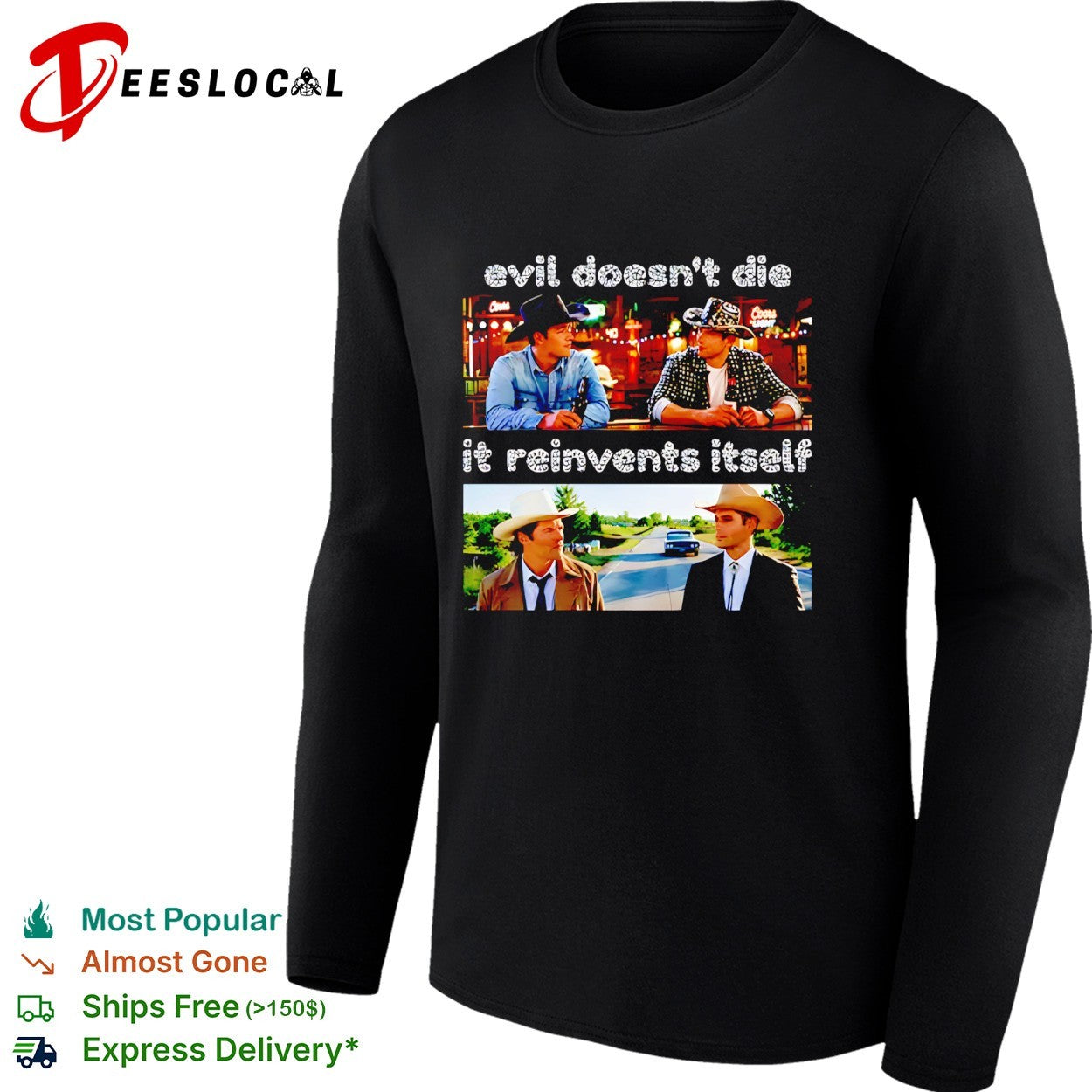 Supernatural x 9 1 1 Lone Star Mashup Evil Doesn’t Die It Reinvents Itself shirt