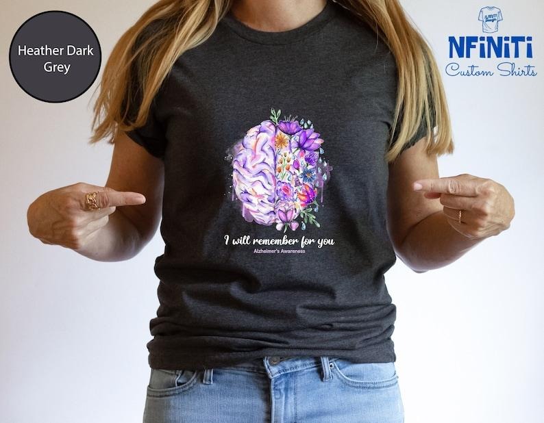 Support Alzheimer's Shirt, Alzheimer Awareness Shirt, Alzheimer Dad Mom shirt, Dementia Shirt,Alzheimer's Shirt, Purple Ribbon Alzheimer