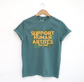 Support Human Artists Comfort Colors Shirt, Anti AI Graphic Tee, Cute Plant Graphic Tee Hoodie, Sweatshirt | CiraTrend.com