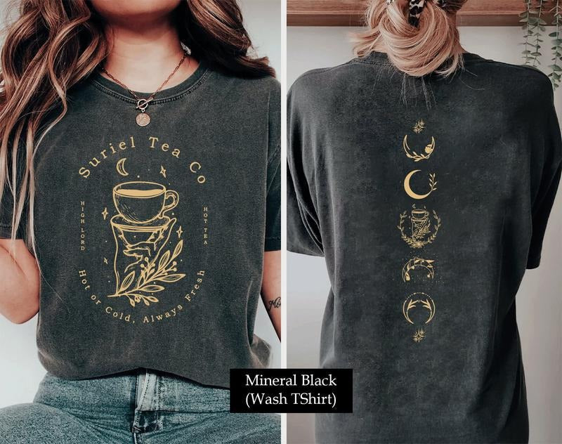 Suriel Tea Co Double-sided Shirt, Sarah J Maas, A Court Of Thorns And Roses Sweater, Suriel Tea Tshirt, Acotar Sweater,...