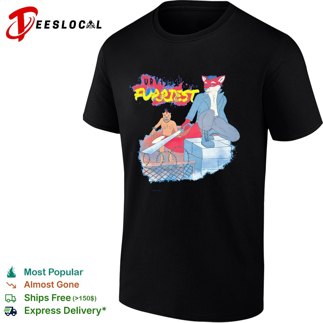 Survival of the Furriest fox machete shirt