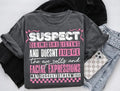 Suspect Claims She Listens And Doesnt Judge Tshirt, Suspect Trendy Shirt, Trending Tee Top Womenswear Streetwear Summer...