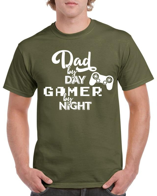 Fathers Day T-shirt/Hoodie/Sweater Birthday Cotton T-shirt Gift For Dad Gamer By Night Gifts Presents Father Sweatshirt