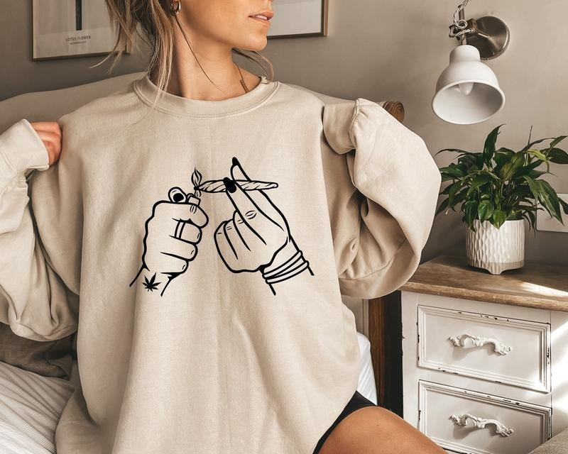 Sweatshirt  Shirt Girly  Shirt Hand Sweatshirt  Sweatshirt Smoke  And Be Kind  Sweatshirt Hoodie | CiraTrend.com