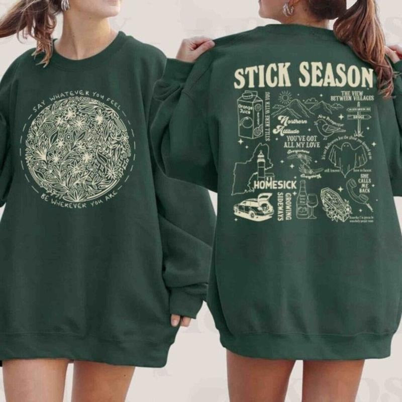 Sweatshirt Stick Season 2024 Sweatshirt 2 SIDES Noah Kahan Shirt Country Music hoodie Noah Kahan Tour Stick Season...