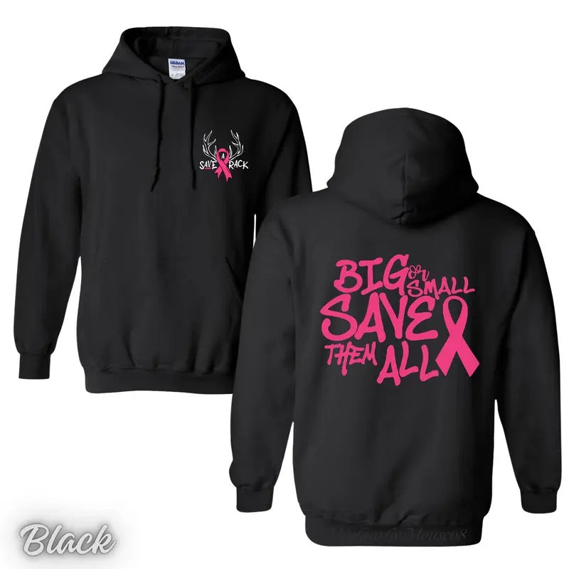 Breast Cancer Awareness Save A Rack Shirt/Hoodie/Sweatshirt, Retro Crewneck, Cotton, Menswear Tops | CiraTrend.com