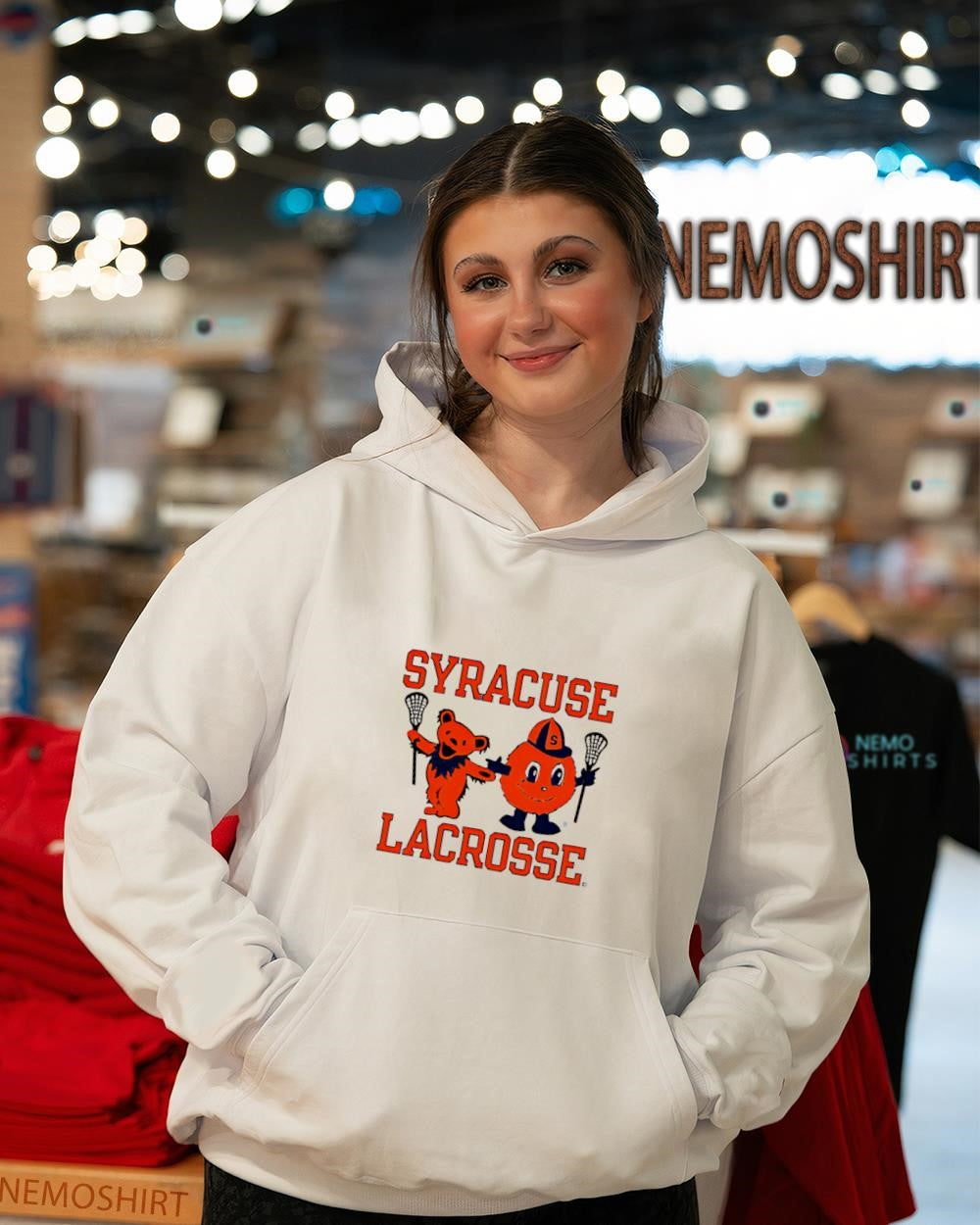 Syracuse Lacrosse Grateful Dead dancing bear and Otto the Orange mascot shirt