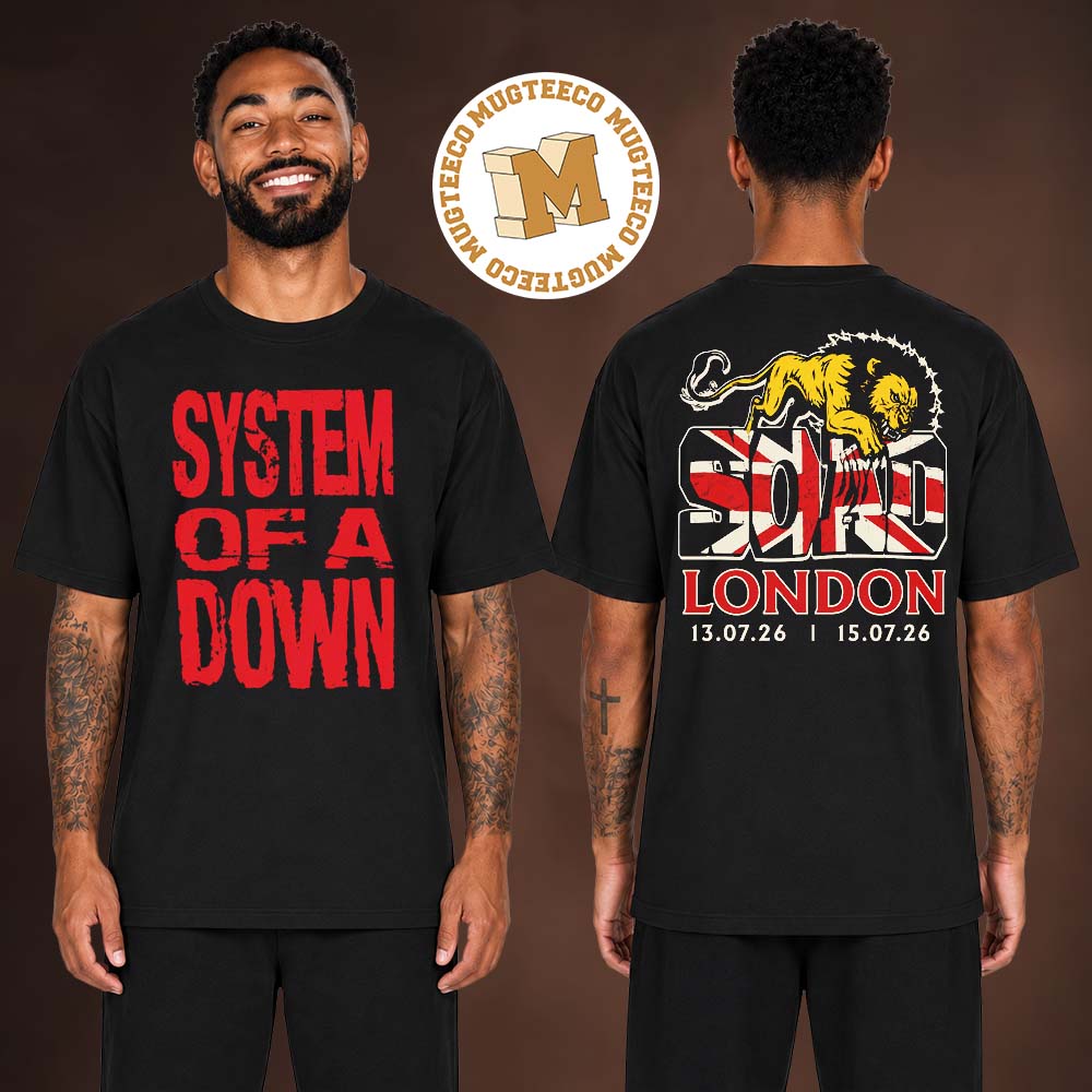 System Of A Down London 2026 Event Tee Mech At Tottenham Stadium On July 13 15 2026 Two Sided Unisex T Shirt