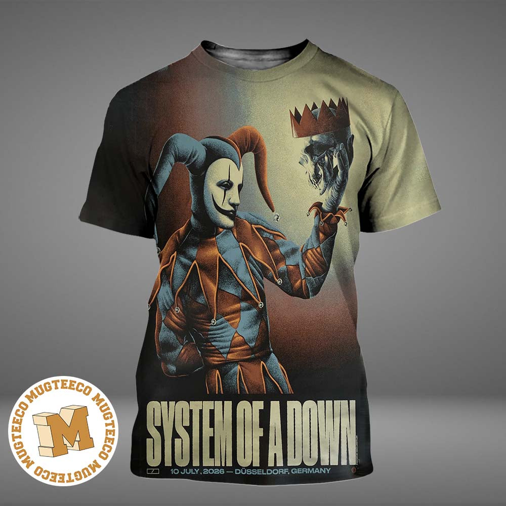 System of a Down Germany 2026 Event Poster At Düsseldorf On July 10 2026 All Over Print Shirt