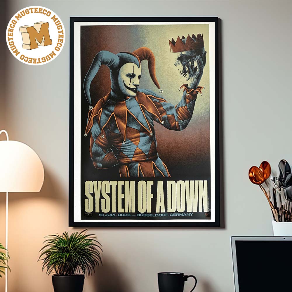 System of a Down Germany 2026 Event Poster At Düsseldorf On July 10 2026 home Decor Poster Canvas