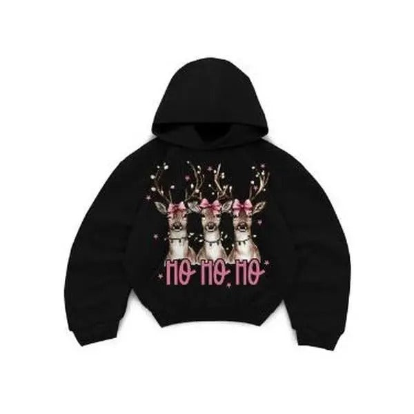 Ho Ho Ho Deer Hoodie/Sweatshirt/T-Shirt Christmas - Unisex Style 100% Cotton - For Him, For Her | CiraTrend.com