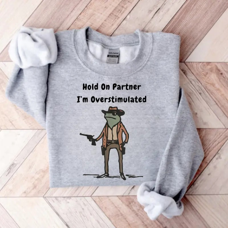 Hold On Partner Crewneck Christmas Hoodie/Sweatshirt/T-Shirt, For Men, For Women