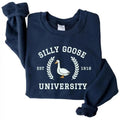 Silly Goose University Crewneck Sweatshirt/T-Shirt, For Men, For Women, Unisex Style, 100% Cotton, Pullover Crewneck...