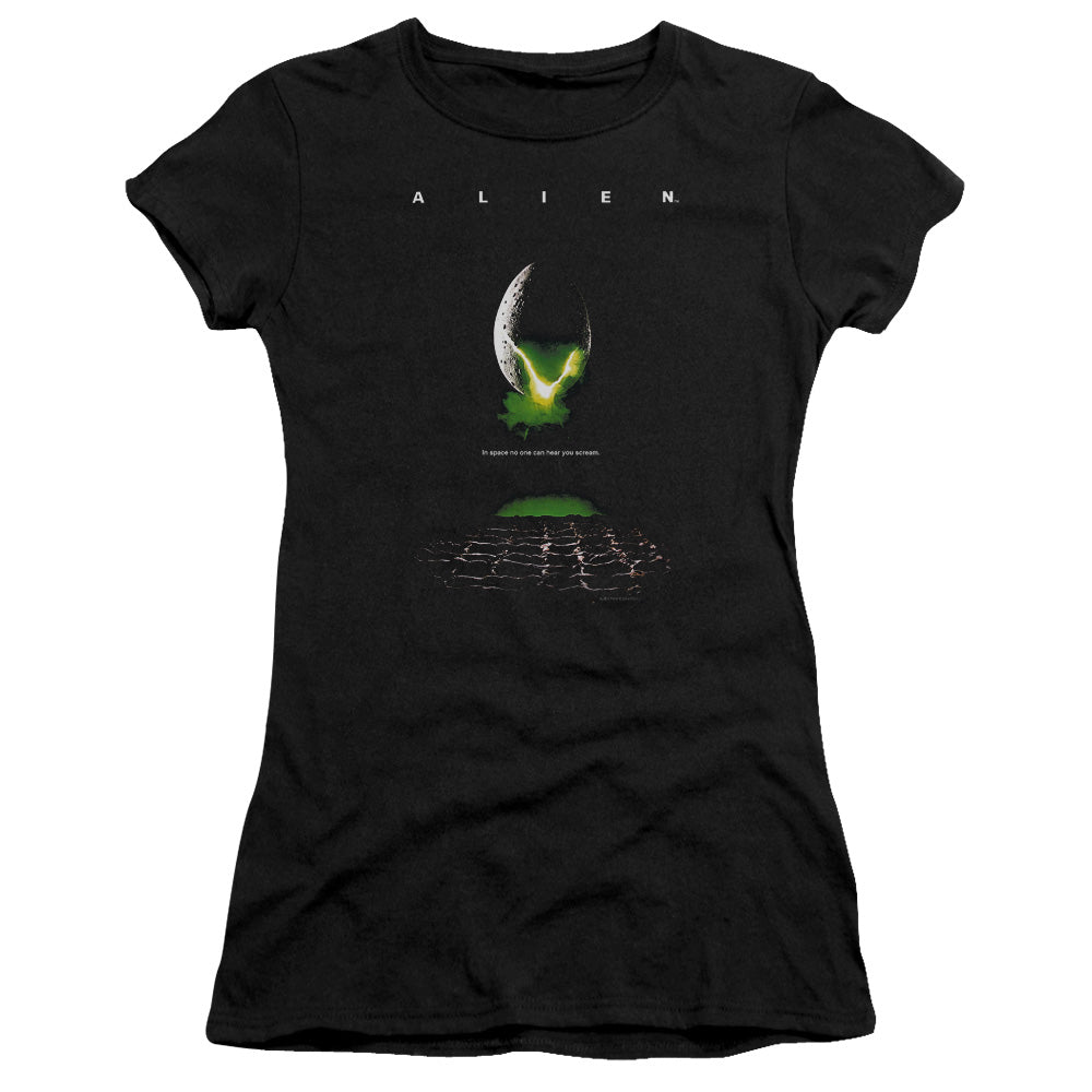 Alien Poster Junior Sheer Cap Sleeve Womens T Shirt Black Hoodie, Sweatshirt | CiraTrend.com