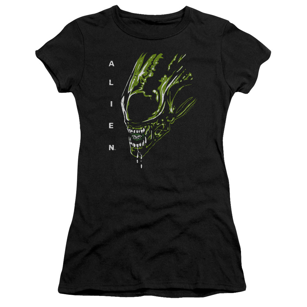 Alien Acid Drool Junior Sheer Cap Sleeve Womens T Shirt Black Hoodie, Sweatshirt | CiraTrend.com
