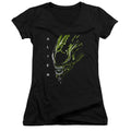 Alien Acid Drool Junior Sheer Cap Sleeve V-Neck Womens T Shirt Black Hoodie, Sweatshirt | CiraTrend.com