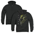 Alien Acid Drool Back Print Zipper Mens Hoodie Black T-Shirts, Sweatshirt | CiraTrend.com
