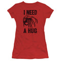 Alien Need A Hug Junior Sheer Cap Sleeve Womens T Shirt Red Hoodie, Sweatshirt | CiraTrend.com