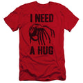 Alien Need A Hug Premium Bella Canvas Slim Fit Mens T Shirt Red Hoodie, Sweatshirt | CiraTrend.com