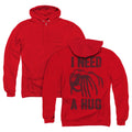 Alien Need A Hug Back Print Zipper Mens Hoodie Red T-Shirts, Sweatshirt | CiraTrend.com