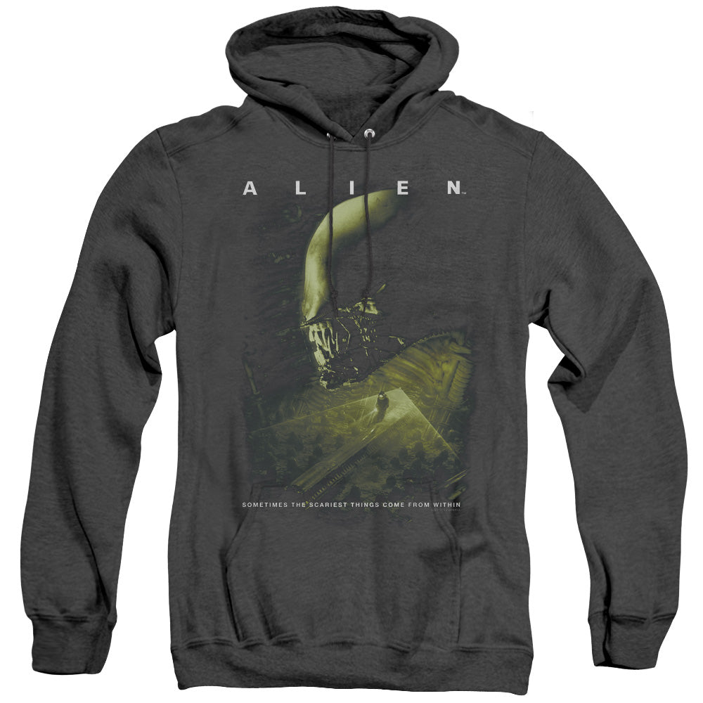 Alien Lurk Heather Mens Hoodie Black T-Shirts, Sweatshirt | CiraTrend.com