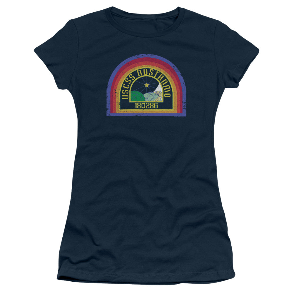 Alien Nostromo Junior Sheer Cap Sleeve Womens T Shirt Navy Hoodie, Sweatshirt | CiraTrend.com