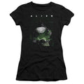 Alien Take A Peak Junior Sheer Cap Sleeve Womens T Shirt Black Hoodie, Sweatshirt | CiraTrend.com