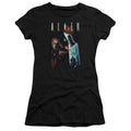 Alien Around The Corner Junior Sheer Cap Sleeve Womens T Shirt Black Hoodie, Sweatshirt | CiraTrend.com