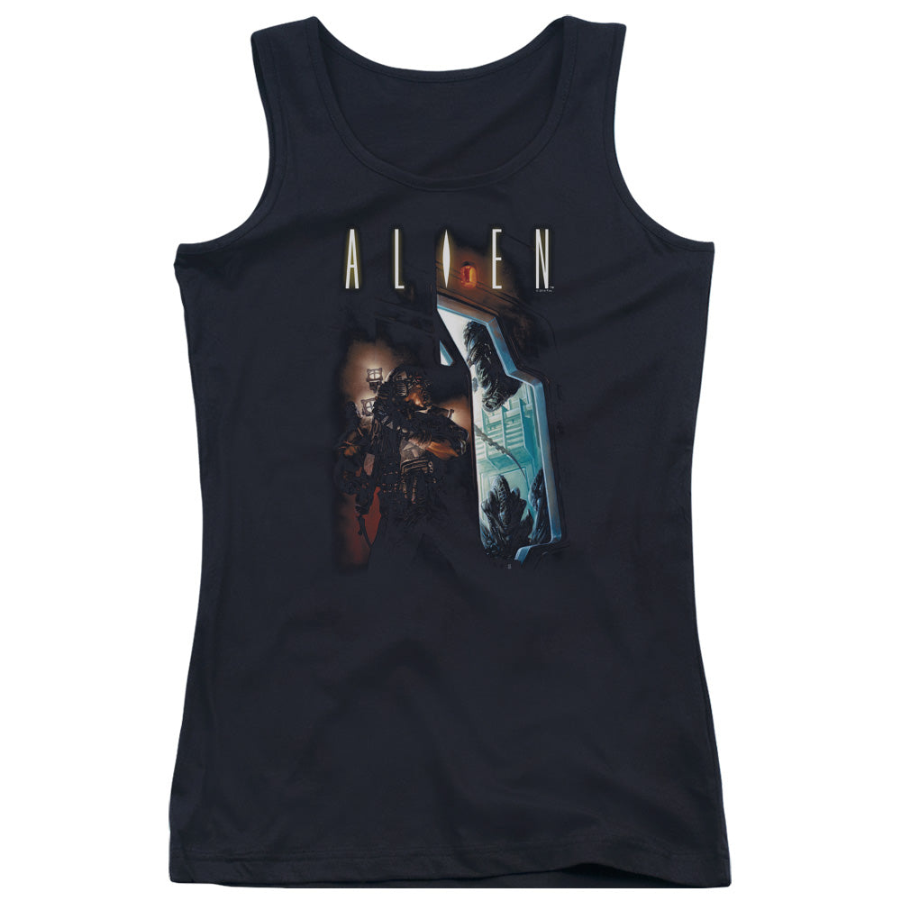 Alien Around The Corner Womens Tank Top Shirt Black Hoodie, Sweatshirt | CiraTrend.com