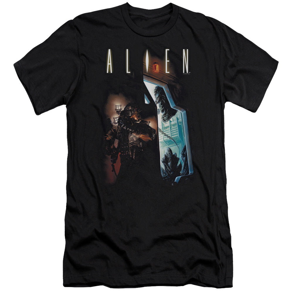 Alien Around The Corner Slim Fit Mens T Shirt Black Hoodie, Sweatshirt | CiraTrend.com