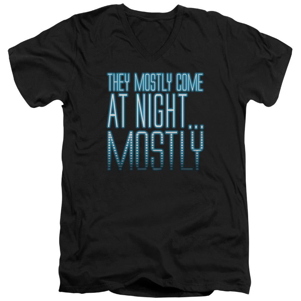 Aliens Mostly Mens Slim Fit V-Neck T Shirt Black Hoodie, Sweatshirt | CiraTrend.com