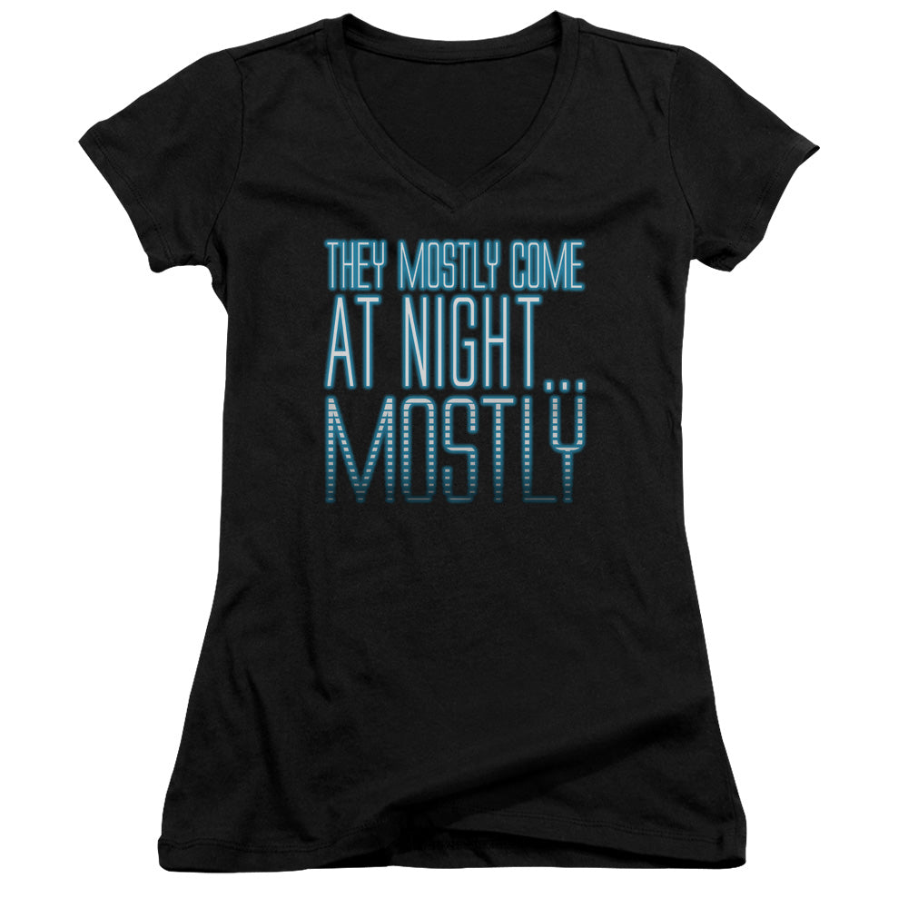 Aliens Mostly Junior Sheer Cap Sleeve V-Neck Womens T Shirt Black Hoodie, Sweatshirt | CiraTrend.com