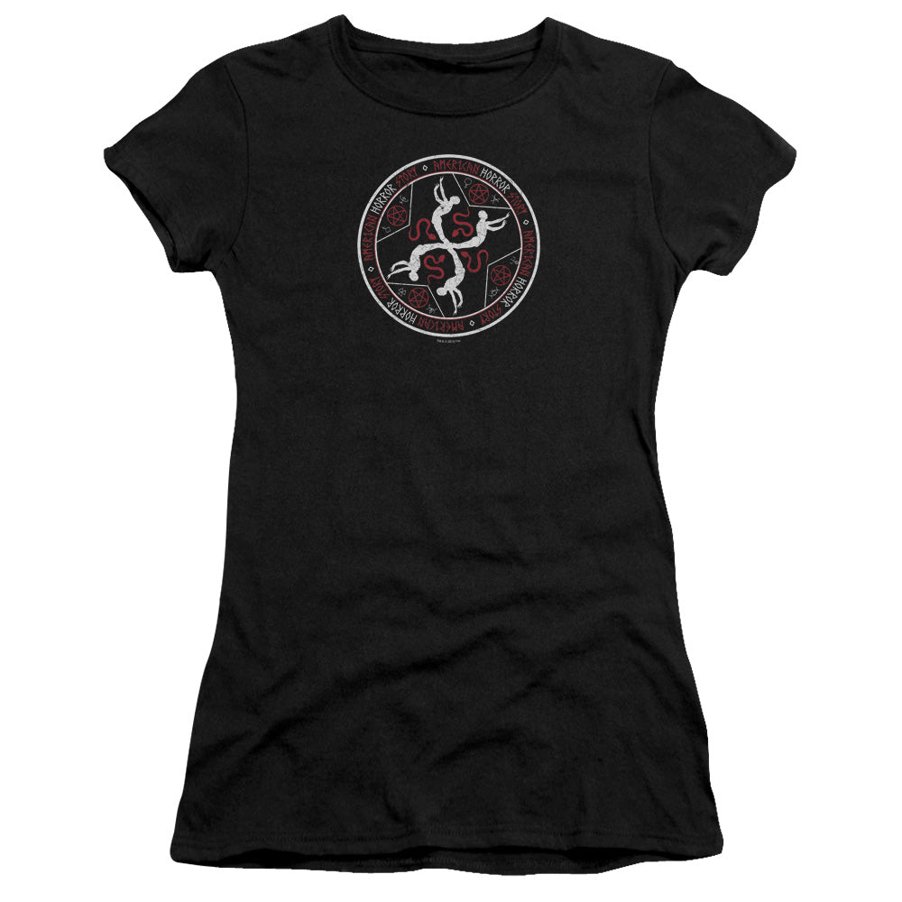 American Horror Story Coven Serpent Sigil Junior Sheer Cap Sleeve Womens T Shirt Black Hoodie, Sweatshirt | CiraTrend.com