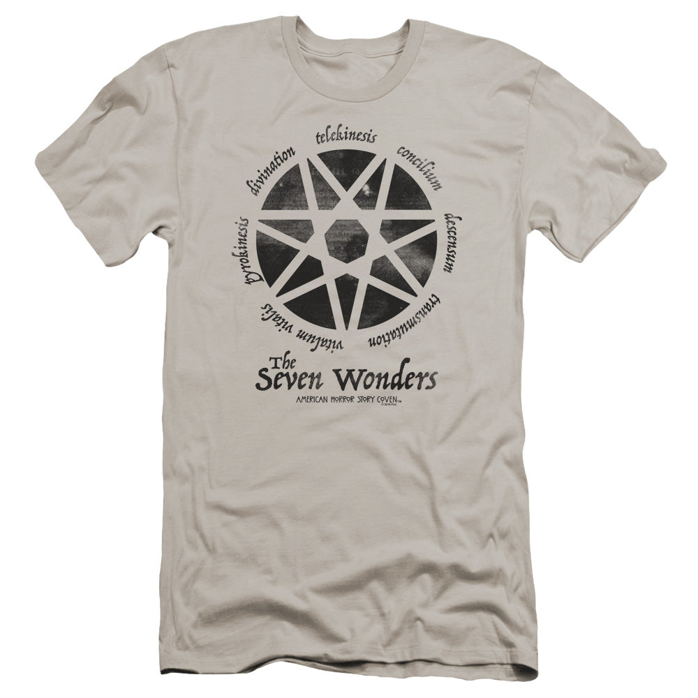 American Horror Story Seven Wonders Premium Bella Canvas Slim Fit Mens T Shirt Silver Hoodie, Sweatshirt | CiraTrend.com